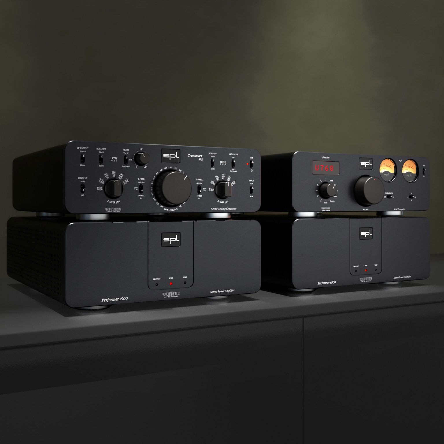 SPL Sideboard schwarz Gehäuse der Geräte Bildformat 1zu1