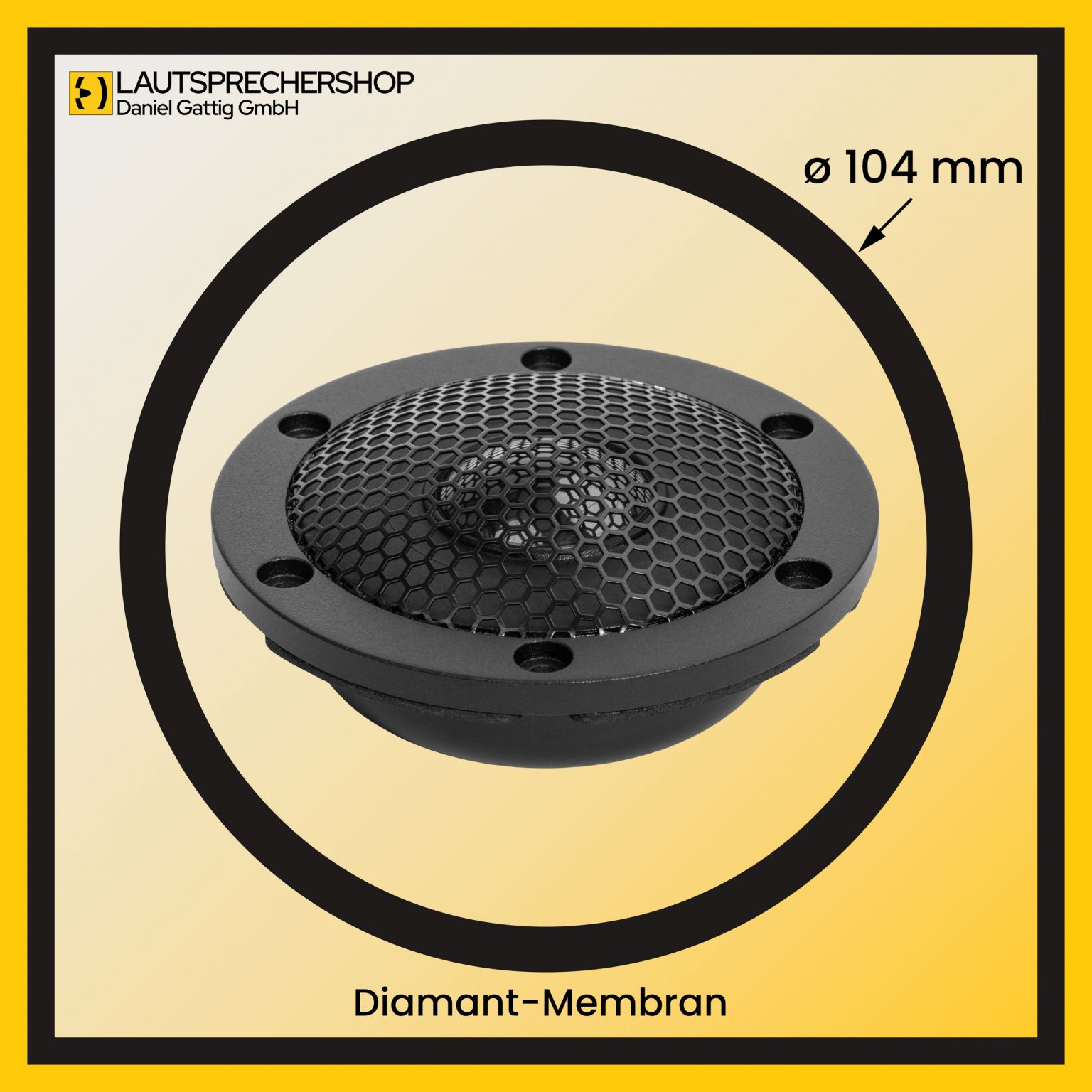Chassis Diamant-Membran Außendurchmesser d =104mm Bildformat 2500x2500 Pixel